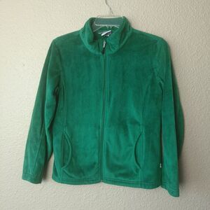 MAGELLAN OUTDOORS green fleece sweater size xl youth full‎ zipper